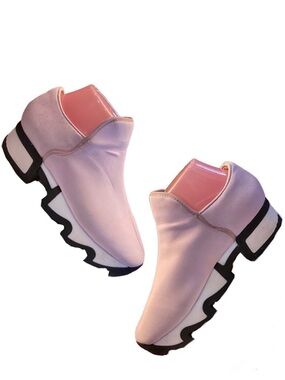 iRi NEW YORK LILAC PURPLE NEOPRENE THICK SOLE SLIP ON SNEAKERS (37.5)